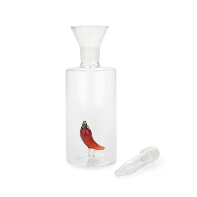 Aceitera 350 Ml (Transparente) Con Diseño Interior "Chilli" De Vidrio