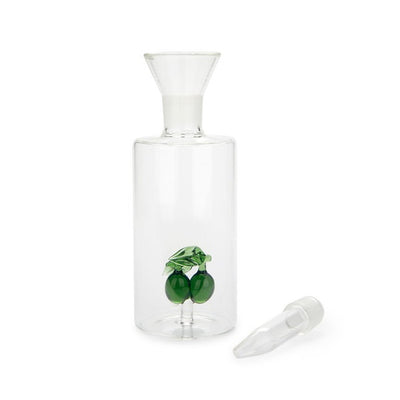 Aceitera 350 Ml (Transparente) Con Diseño Interior "Oliva" De Vidrio