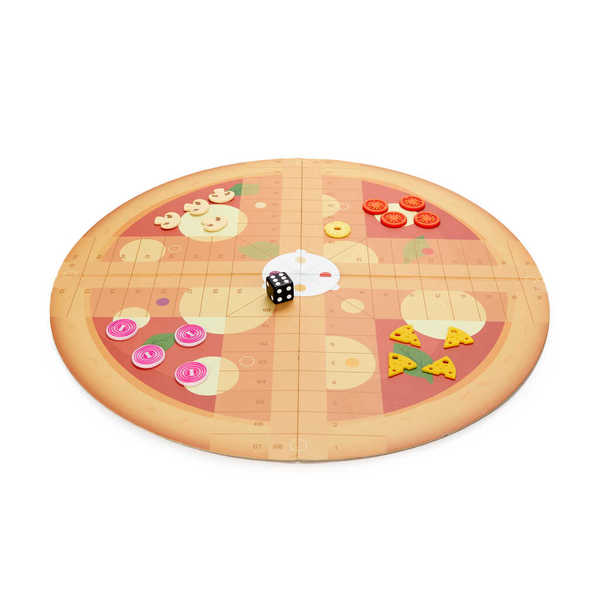 Juego De Mesa "Ludo'S Pizza" De Plástico Y Cartón