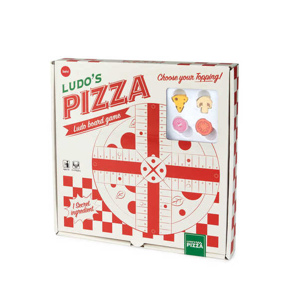 Juego De Mesa "Ludo'S Pizza" De Plástico Y Cartón
