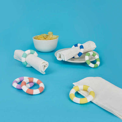 Set De 6 Aros Para Servilletas (Colores) De Plástico