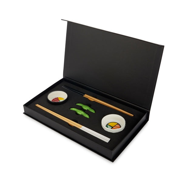 Set Para Sushi (Blanco Y Negro) De Cerámica