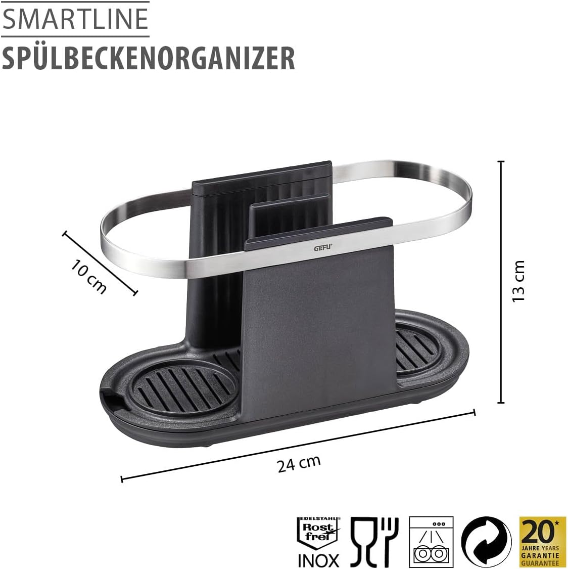 Organizador Para Fregadero (Negro) De Plástico