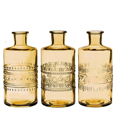 Botella Decorativa (Ambar) Mod. Porto De Vidrio - Venta X Unidad
