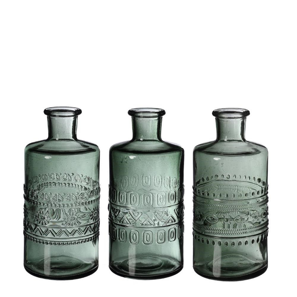 Botella Decorativa (Verde Oscuro) Mod. Porto De Vidrio - Venta X Unidad