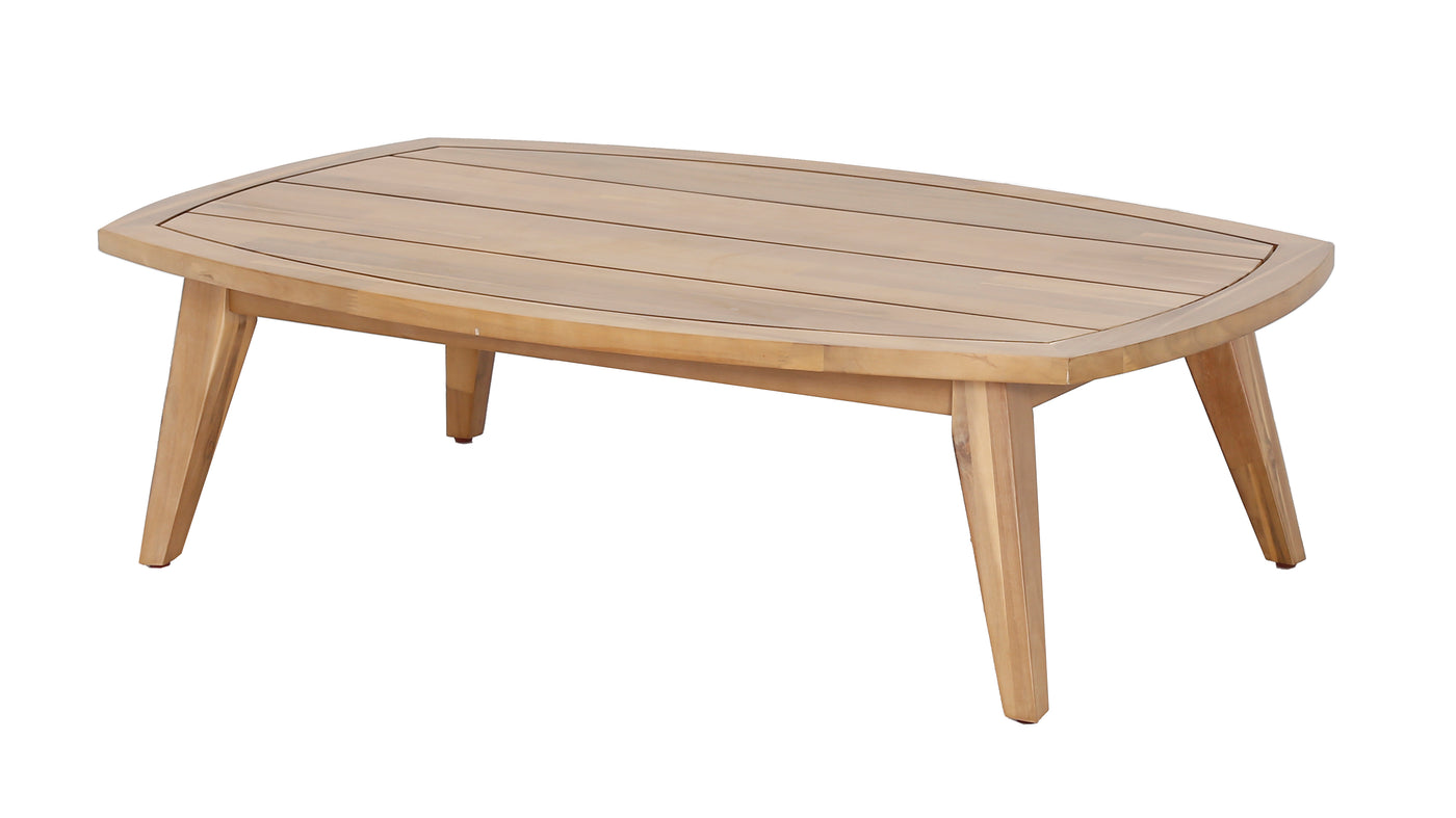 Juego De Terraza (Gris): Sofá + 2 Sillones + Mesa De Centro Con Estructura De Madera Acacia