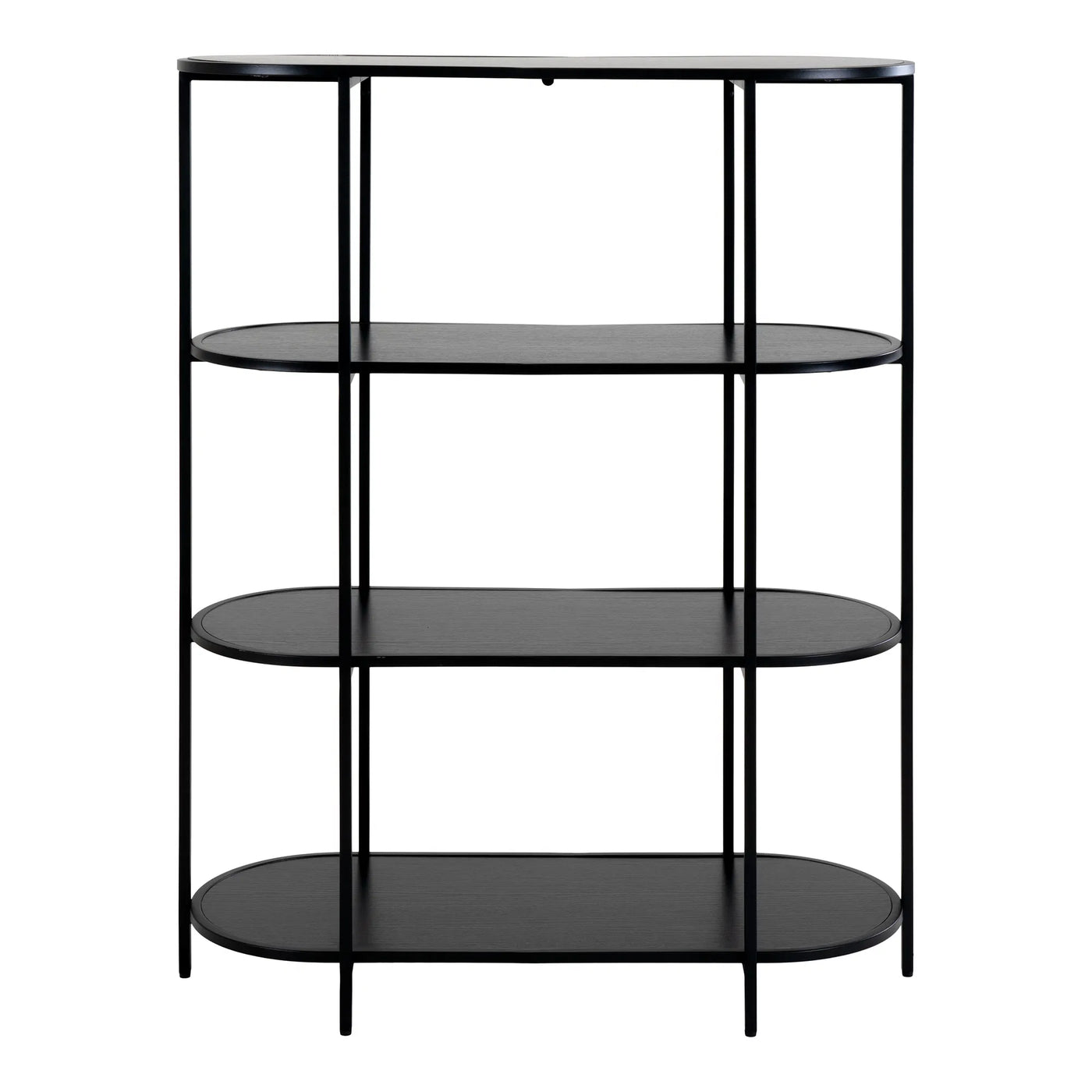 Mueble Aparador (Negro) 3 Repisas Con Estructura De Metal