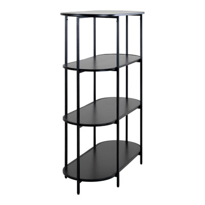 Mueble Aparador (Negro) 3 Repisas Con Estructura De Metal