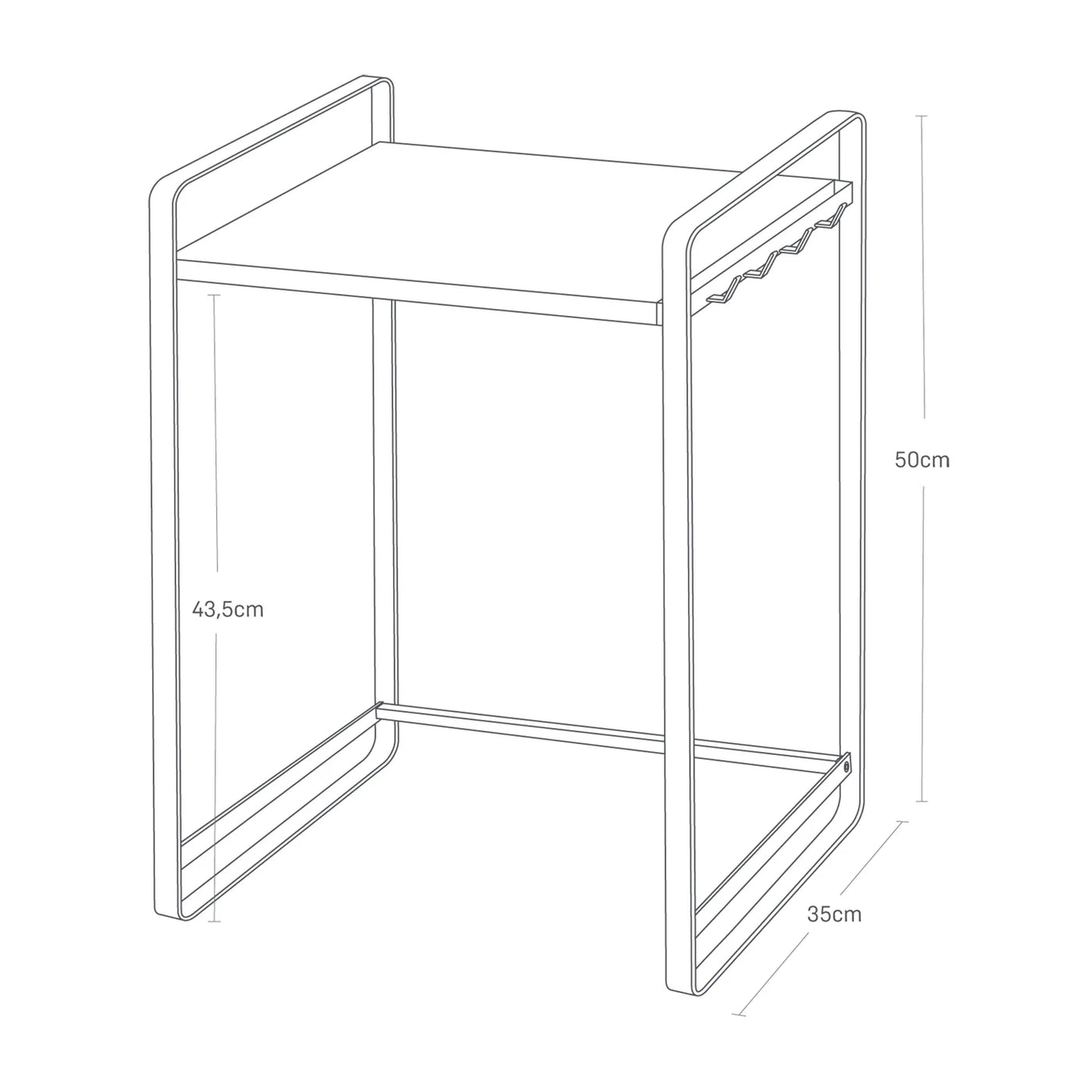 Estante De Cocina Extensible (Negro) De Metal