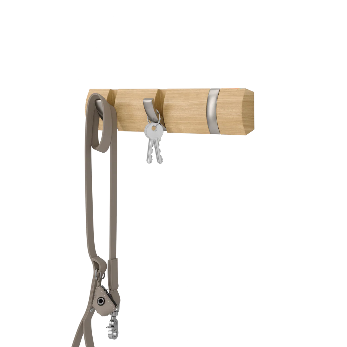 Perchero Para Pared (Natural) De Madera