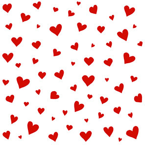 Set X 20 Servilletas (Corazones Rojos) De Papel