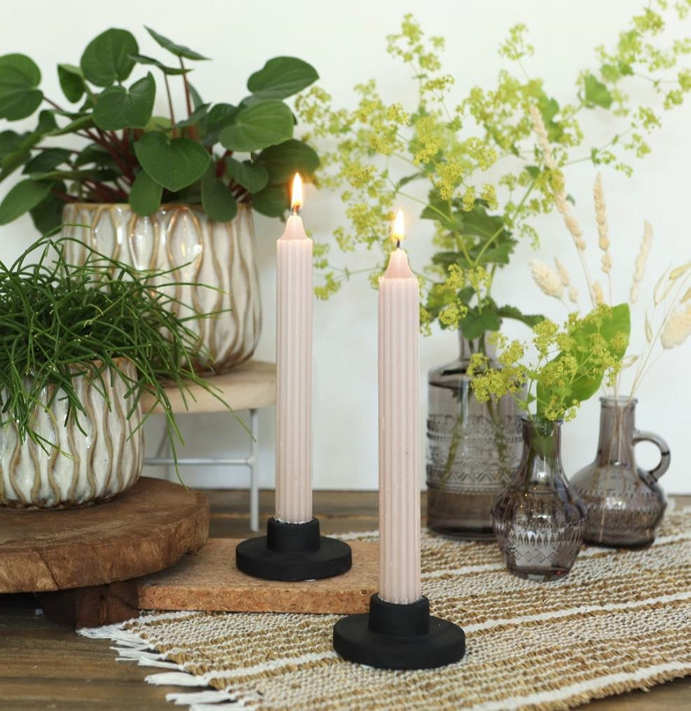 Set X 4 Velas Decorativas (Rosadas) De Cera