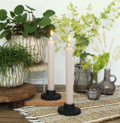 Set X 4 Velas Decorativas (Rosadas) De Cera