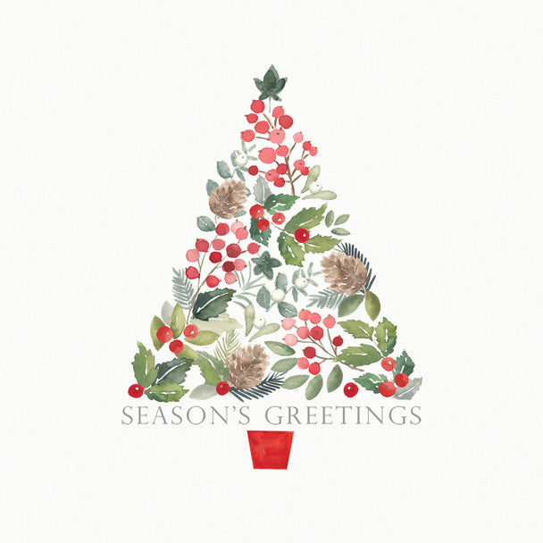 Set X 20 Servilletas (Season'S Greatings) Cocktail De Papel
