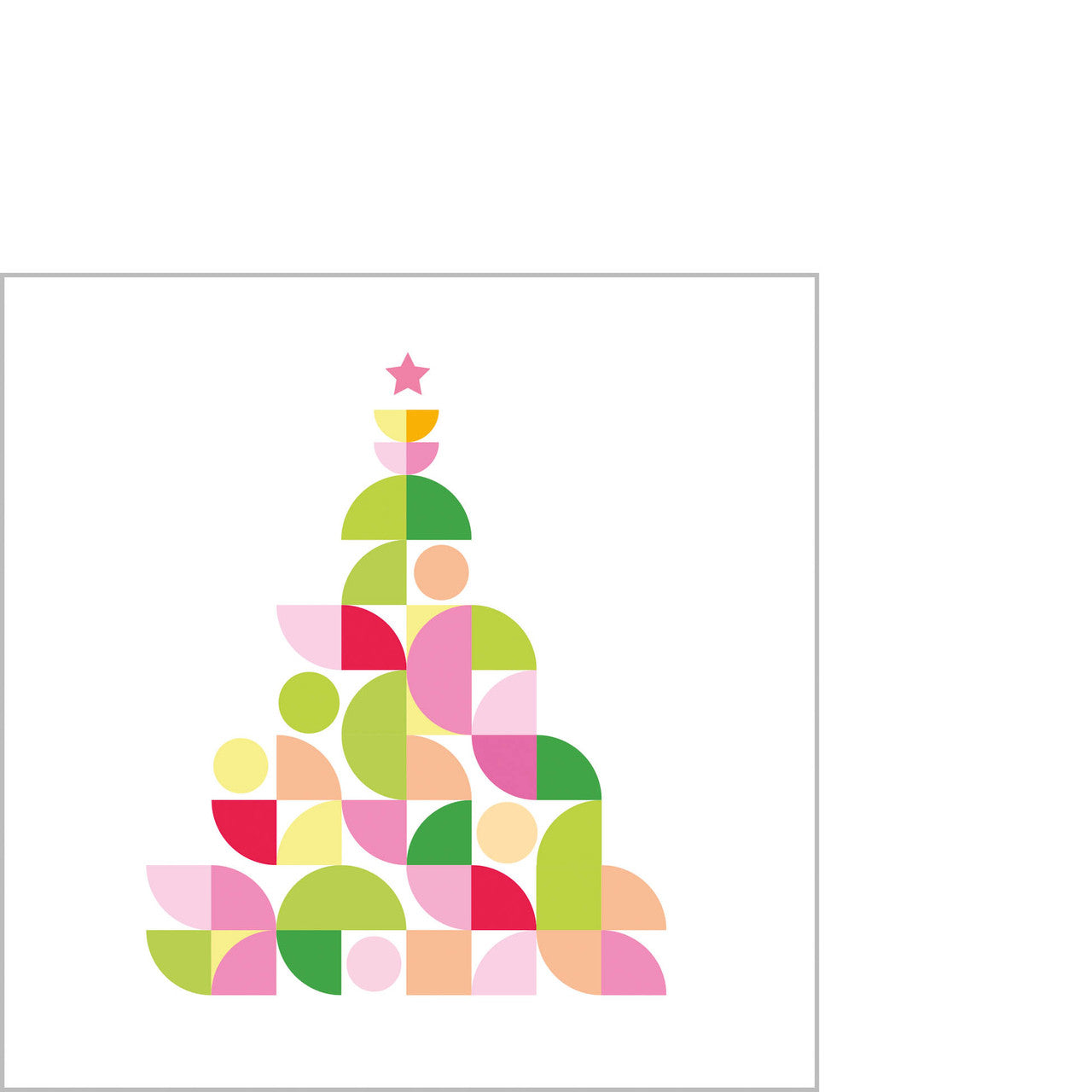 Set X 20 Servilletas (Árbol Navidad Colores) Cocktail De Papel