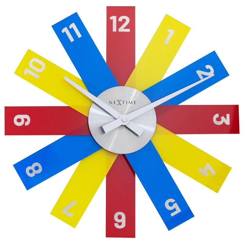 Reloj Decorativo Multicolor De Metal/Acrílico