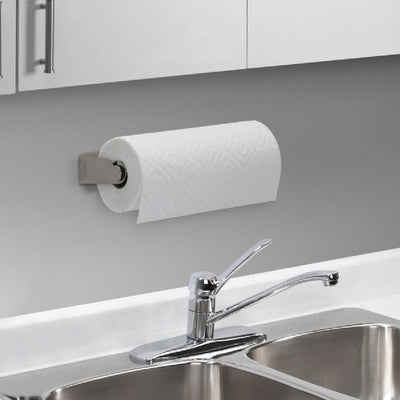 Porta Papel Toalla (Plateado) Para Pared De Metal
