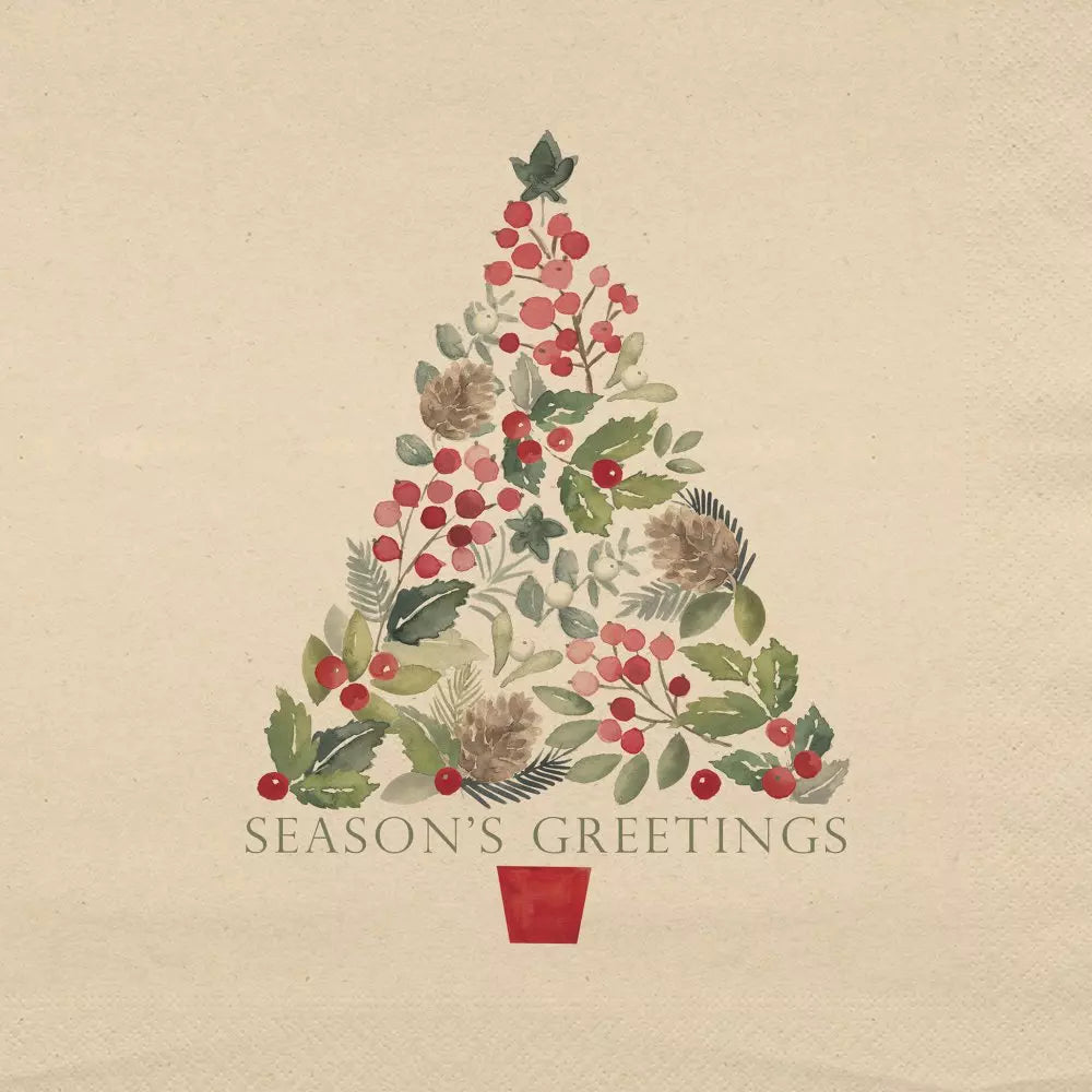 Set X 20 Servilletas (Season'S Greatings) De Papel