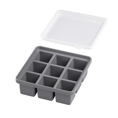 Set de 2 Moldes Para Nueve Cubos De Hielo (Gris) De Silicona