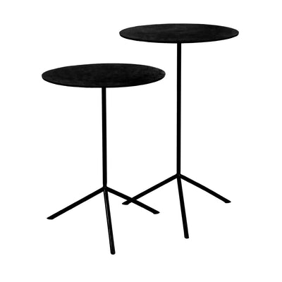 Set De Dos Mesas Con Aluminio Laterales De Metal