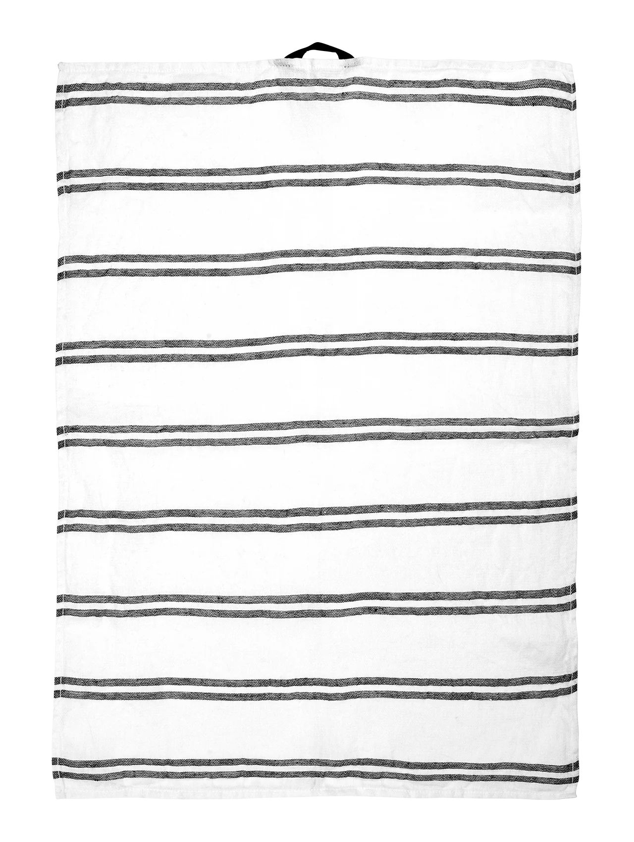 Secador De Cocina (Blanco Líneas Gris Oscuro) De Algodón