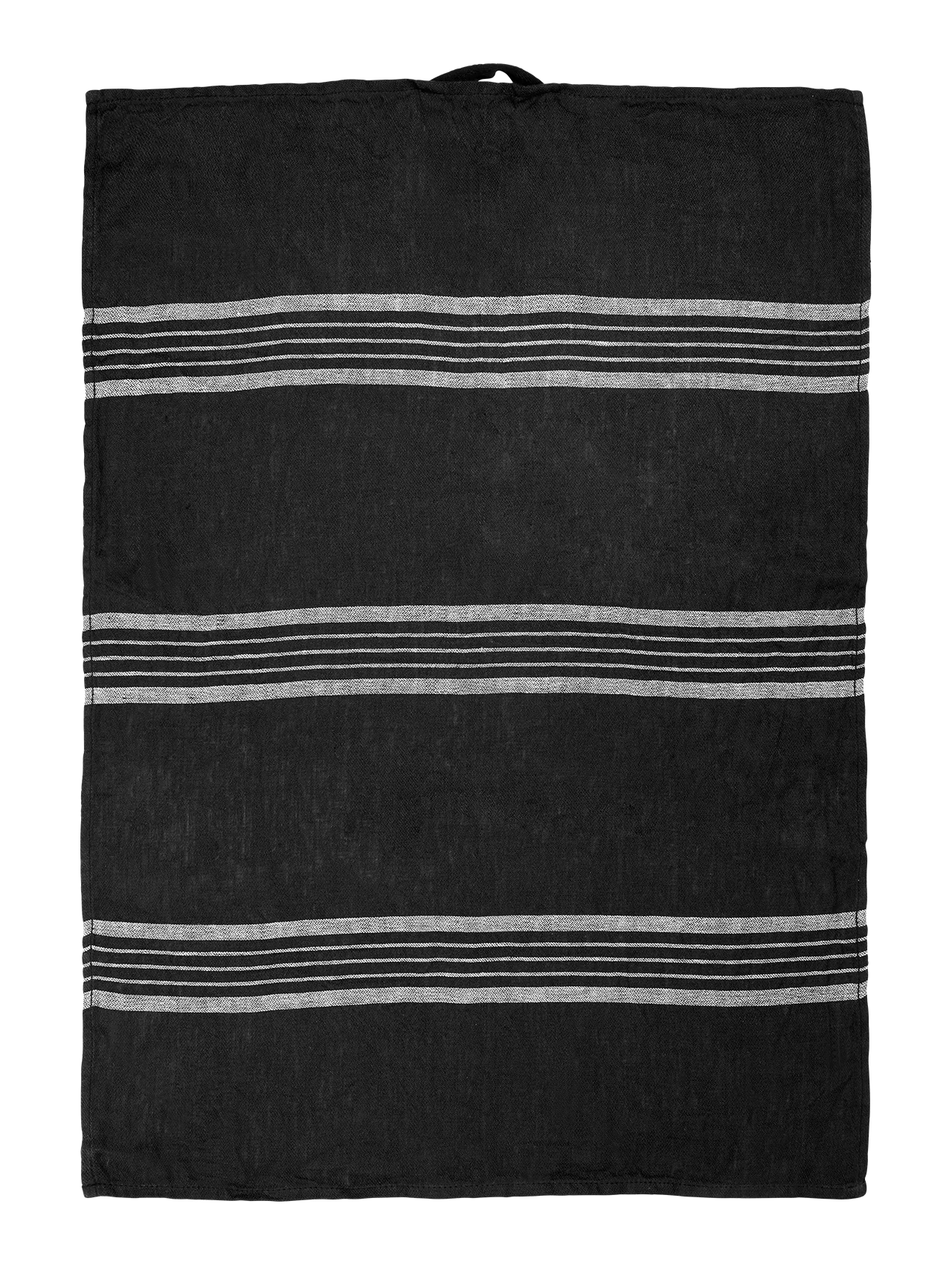 Secador De Cocina (Negro Líneas Gris Oscuro) De Algodón