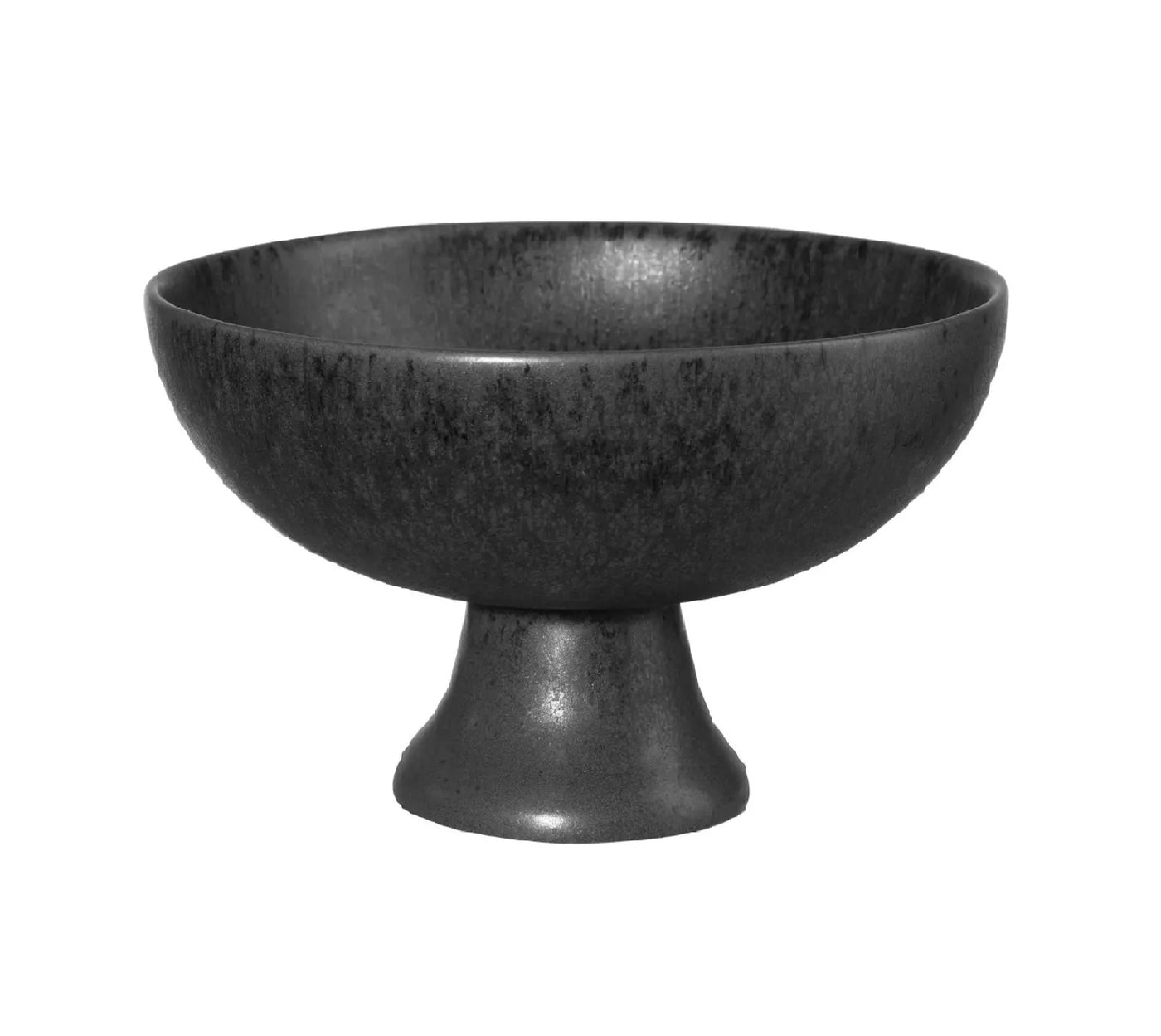 Frutero Bowl Con Soporte Redondo (Plomo) Mediano De Cerámica