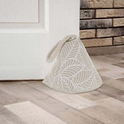 Tope Para Puerta (Bolsa Diseño Hojas) De Poliéster/Algodón