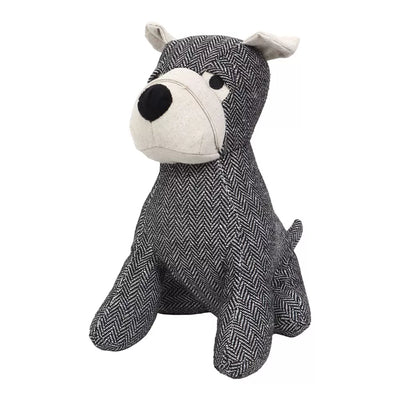 Tope Para Puerta (Cachorro Gris/Blanco) De Poliéster/Algodón