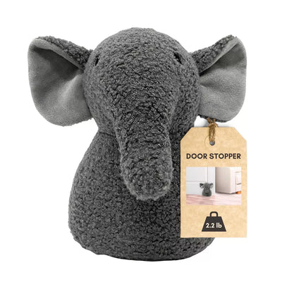 Tope Para Puerta (Elefante Gris) De Poliéster/Algodón