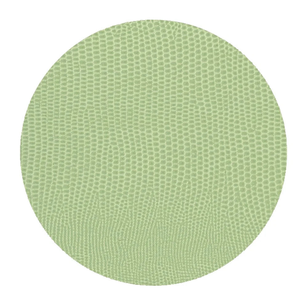 Set De 8 Posavasos Redondos (Verde Claro) De Cuerina