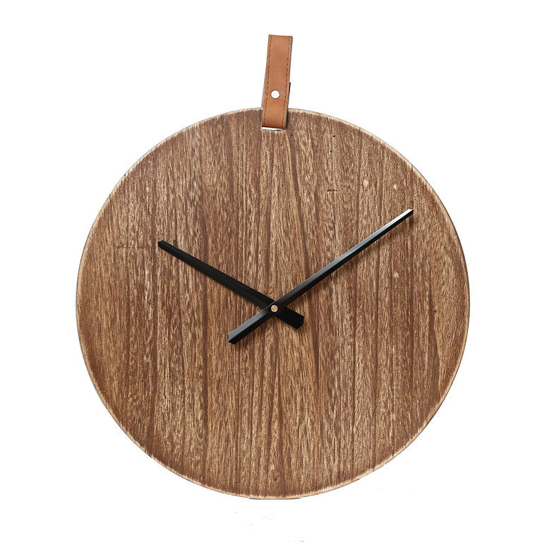 Reloj De Pared Redondo De Madera