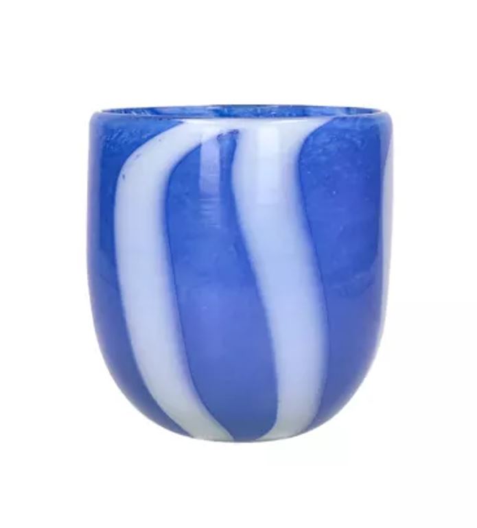 Florero Azul Mediano De Vidrio