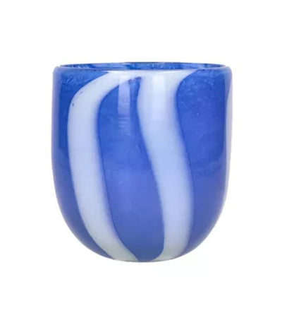 Florero Azul Mediano De Vidrio