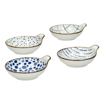 Set De 4 Platos Redondos Con Diseños De Porcelana