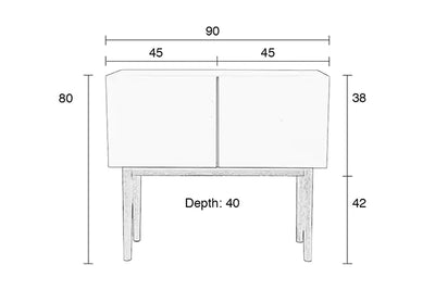 Consola Pequeña Con Puertas De Madera/Mdf