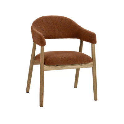 Silla Tapizada (Lacre) Estructura (Roble) De Madera