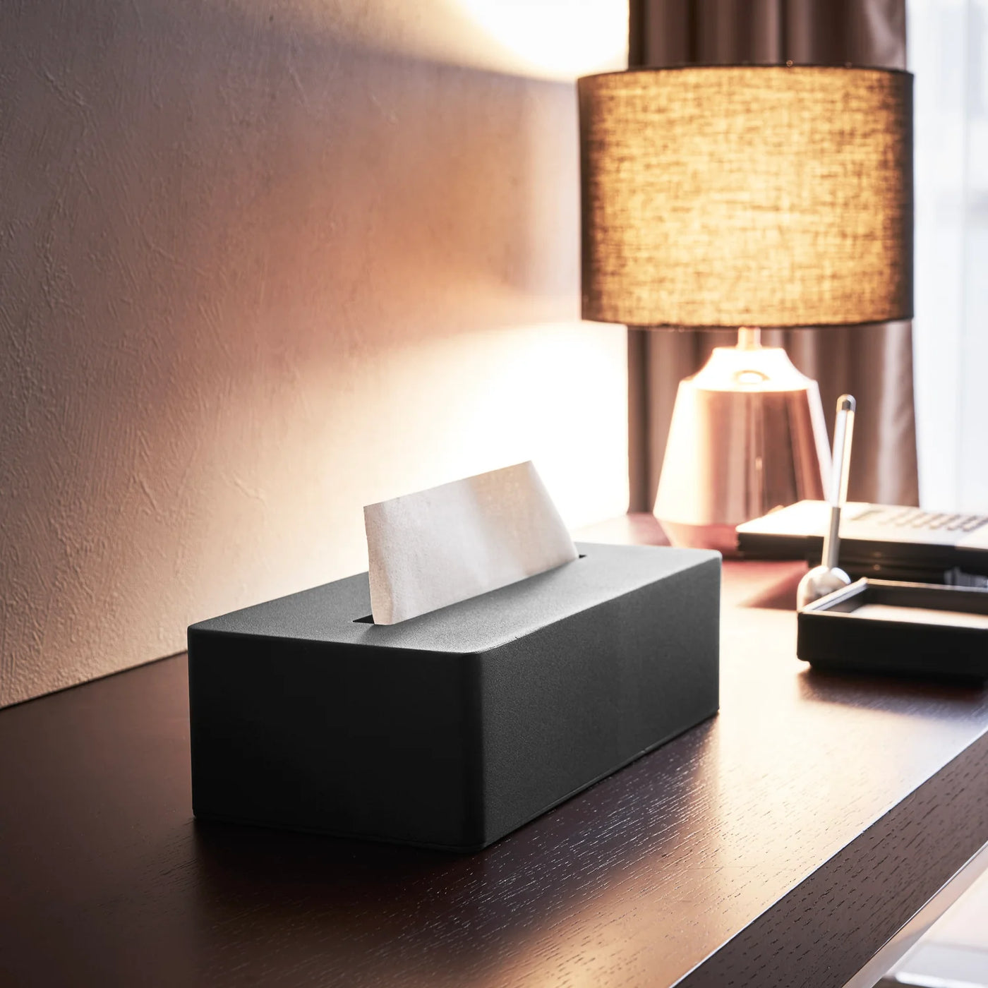 Porta Tissues (Negro) Rectangular De Metal