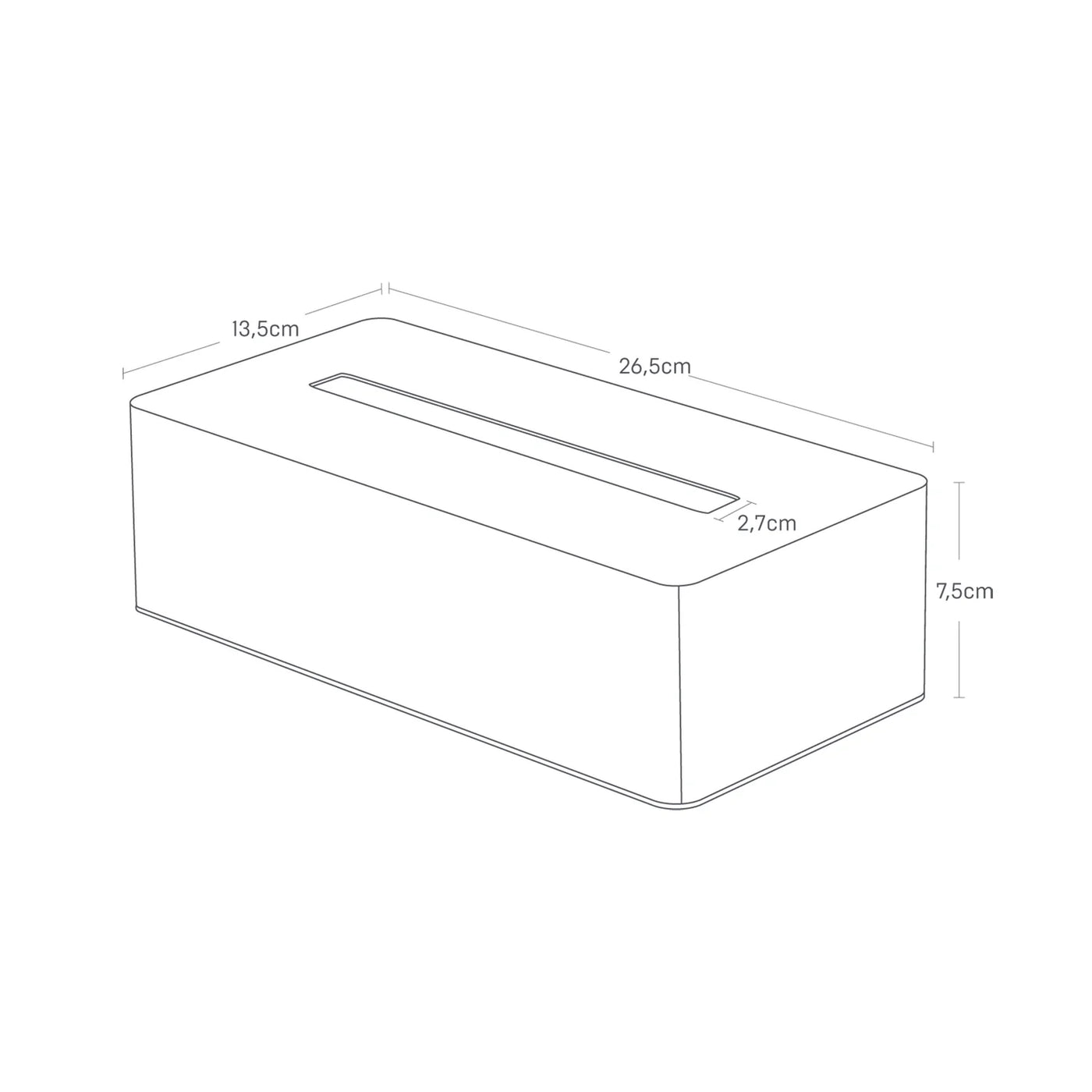 Porta Tissues (Negro) Rectangular De Metal
