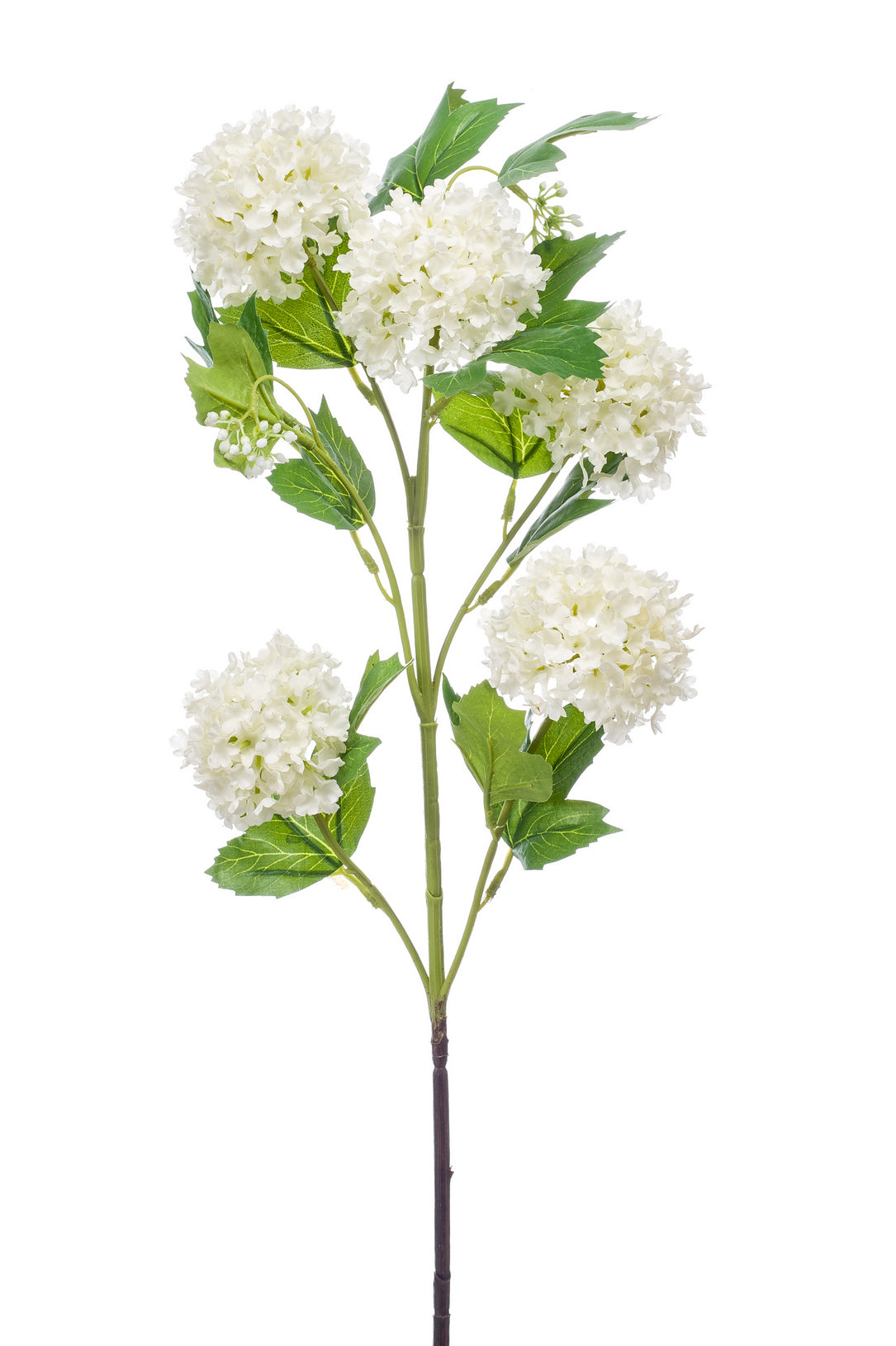 Arreglo Decorativo Flores Blancas Con Hojas Verdes De Plástico