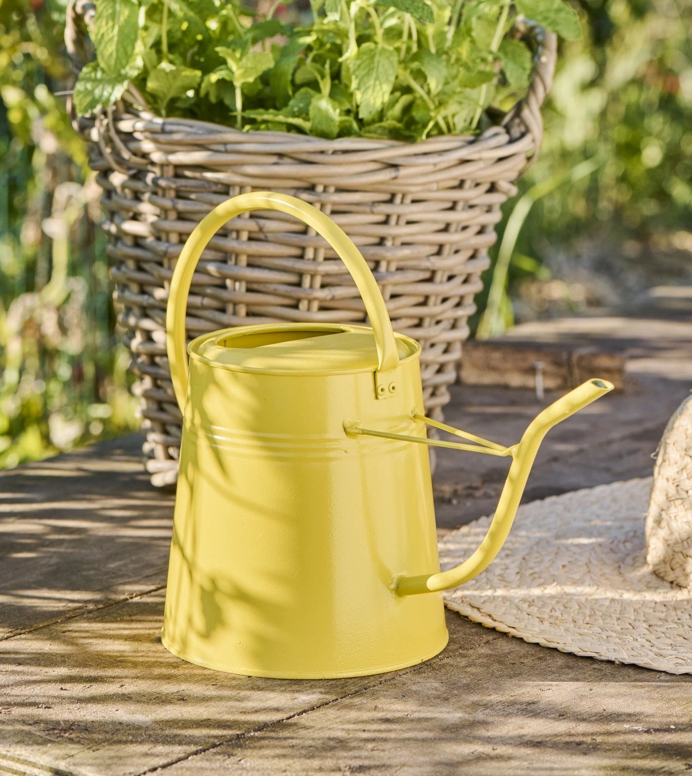 Regadera (Amarilla) Con Asa 2 Ltrs De Metal