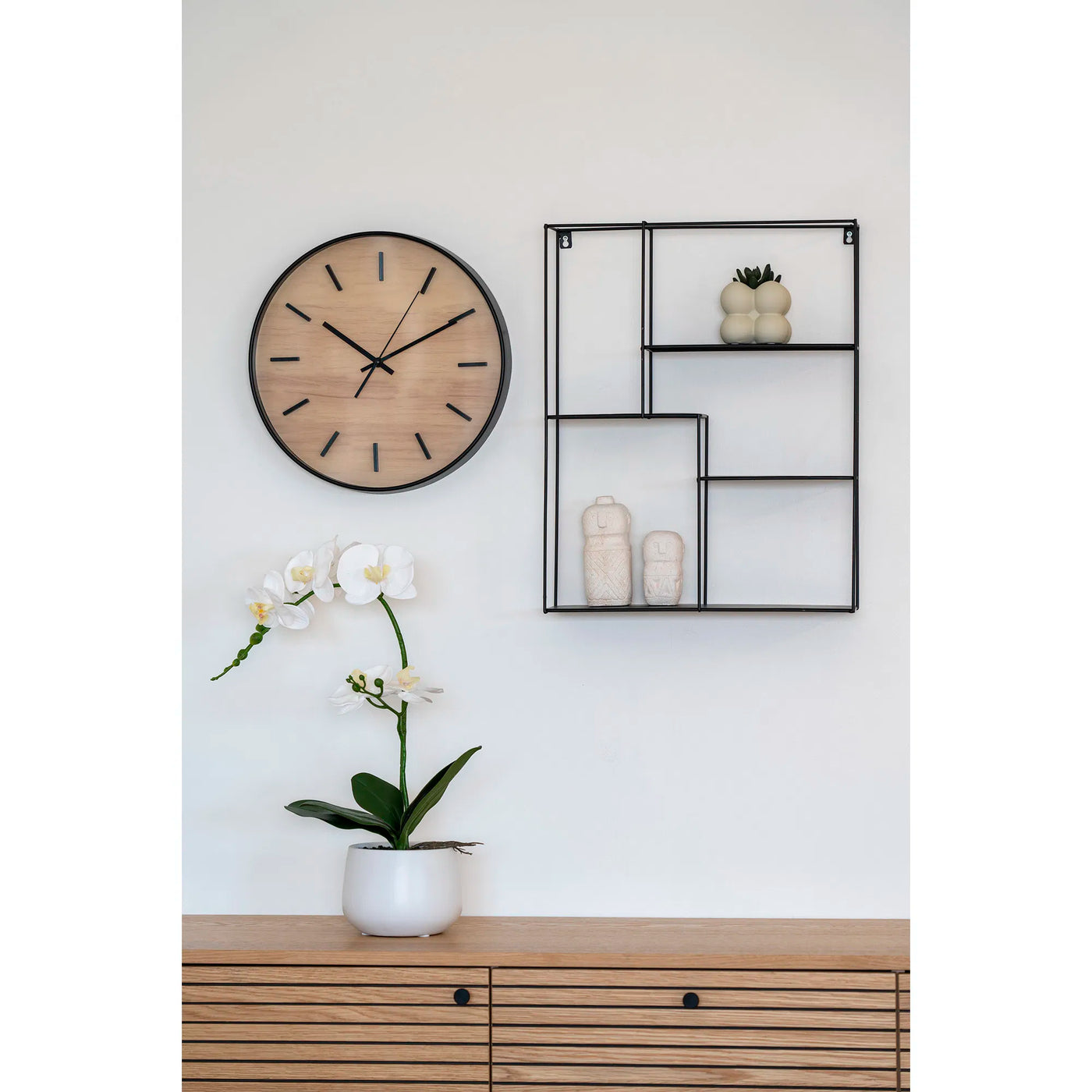 Reloj Para Pared Redondo (Acabado Madera) De Plástico