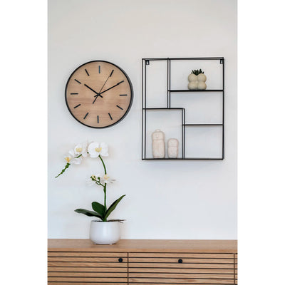 Reloj Para Pared Redondo (Acabado Madera) De Plástico
