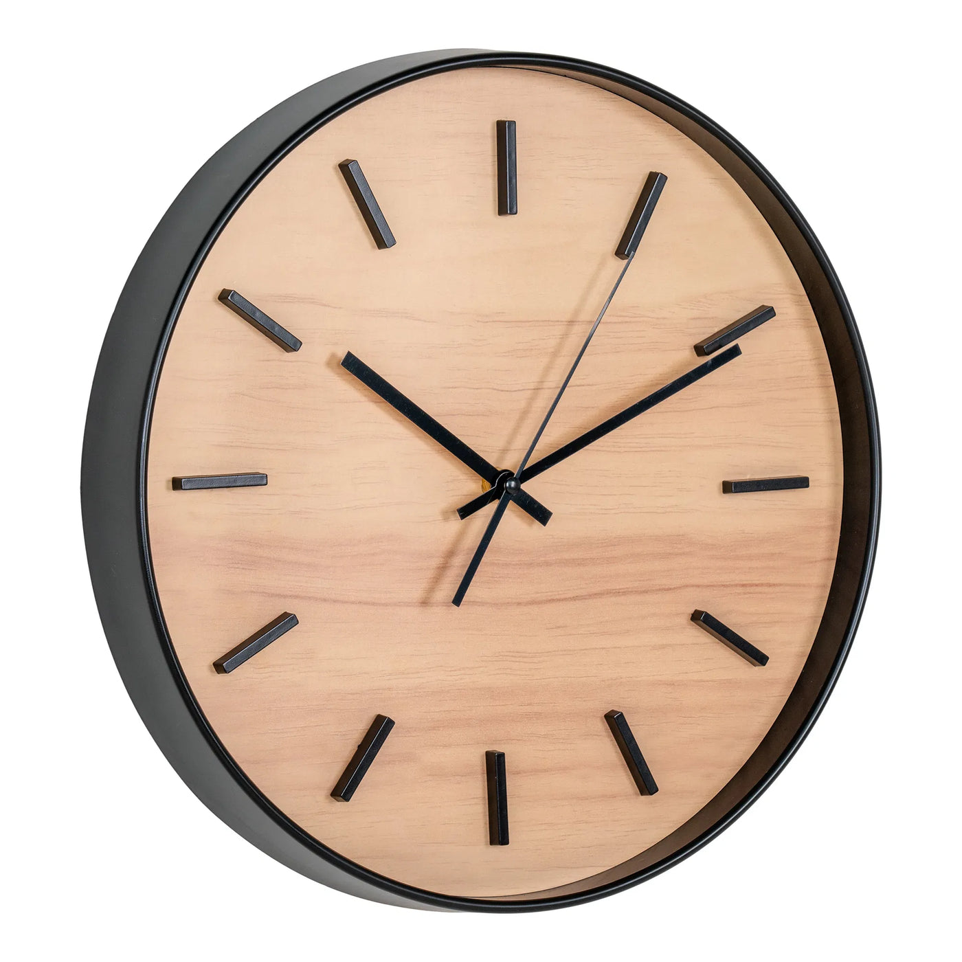 Reloj Para Pared Redondo (Acabado Madera) De Plástico
