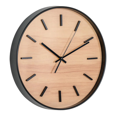 Reloj Para Pared Redondo (Acabado Madera) De Plástico