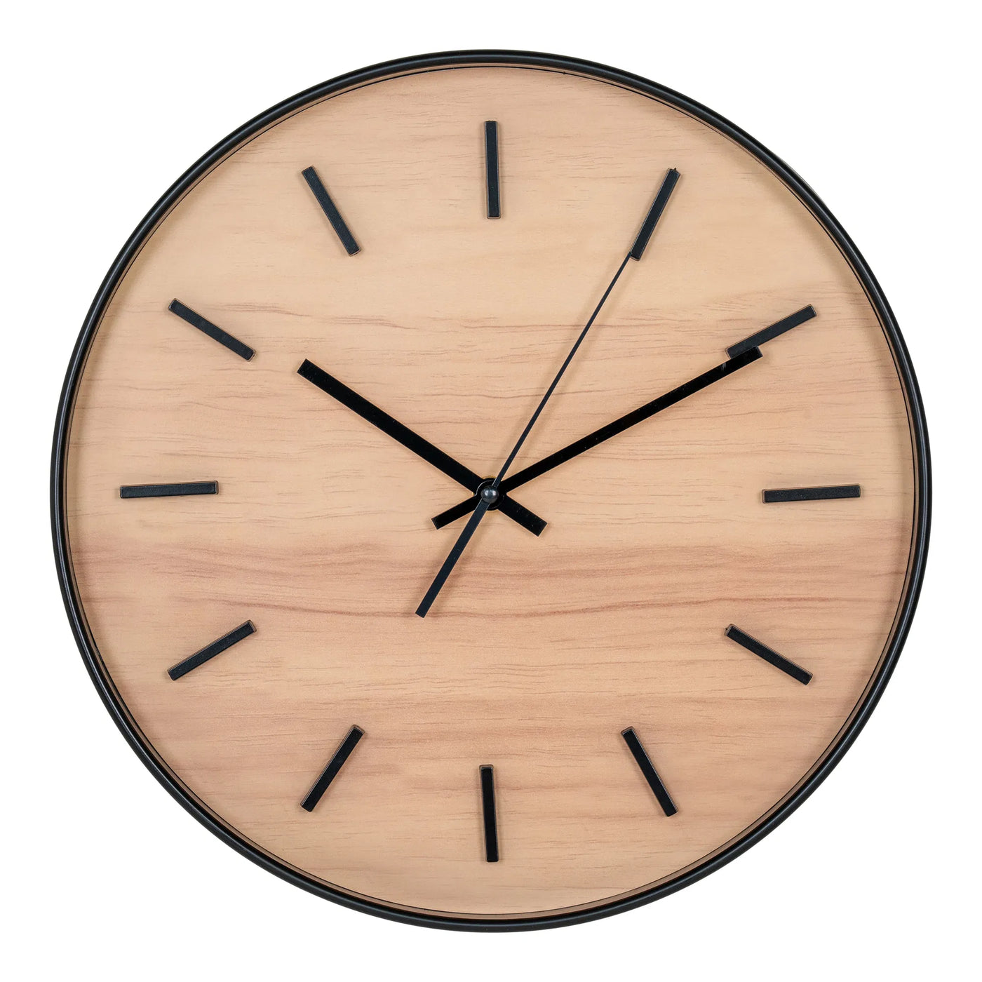 Reloj Para Pared Redondo (Acabado Madera) De Plástico