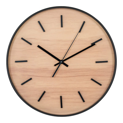 Reloj Para Pared Redondo (Acabado Madera) De Plástico