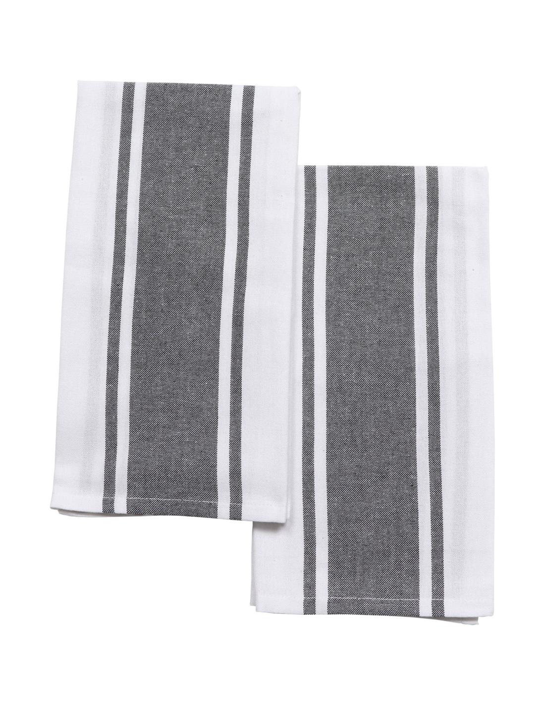 Set De 2 Paños (Blanco / Negro) De Algodón