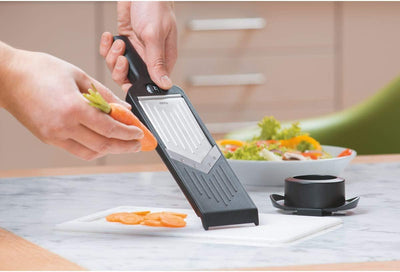 Cortador De Verduras Abs (Negro) Hojas En "V" De Acero