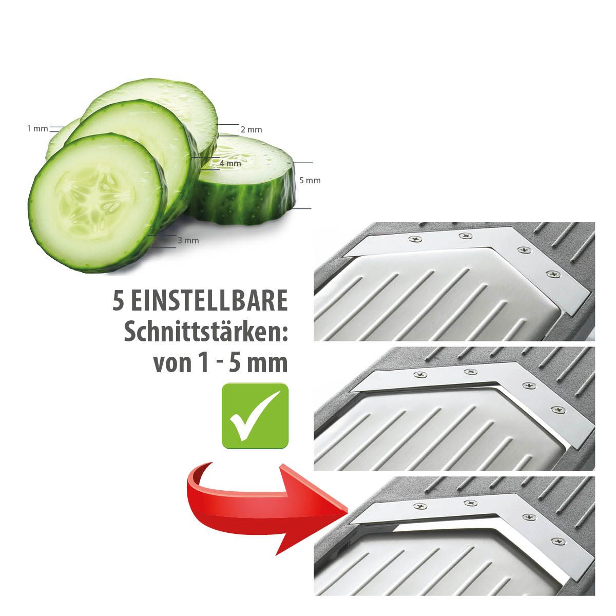 Cortador De Verduras Abs (Negro) Hojas En "V" De Acero